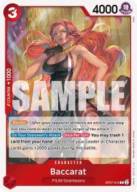 Baccarat - 500 Years in the Future (OP07) #OP07-010 - Rare One Piece Trading Card