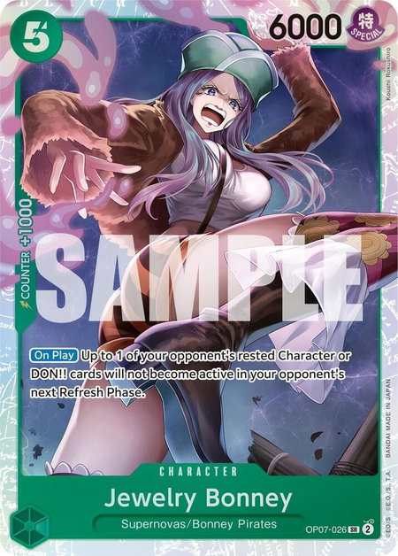 Jewelry Bonney (026) - 500 Years in the Future One Piece trading card