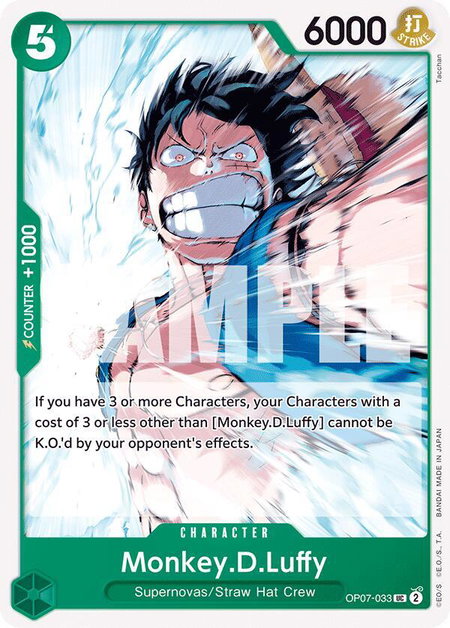 Monkey.D.Luffy (033) trading card from 500 Years in the Future Monkey.D.Luffy (033) - 500 Years in the Future One Piece trading card