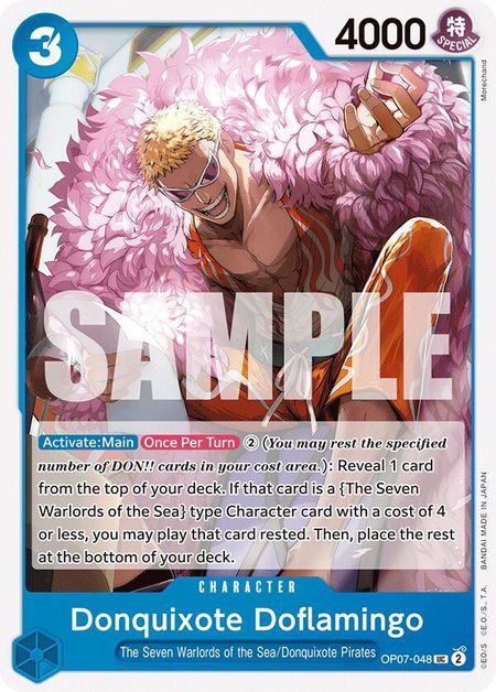 Donquixote Doflamingo - 500 Years in the Future One Piece trading card