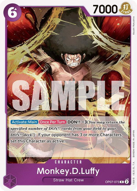 Monkey.D.Luffy (073) trading card from 500 Years in the Future Monkey.D.Luffy (073) - 500 Years in the Future One Piece trading card