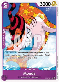 Monda - 500 Years in the Future (OP07) #OP07-074 - Common One Piece Trading Card