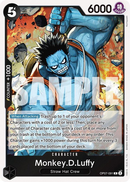 Monkey.D.Luffy (091) - 500 Years in the Future One Piece trading card