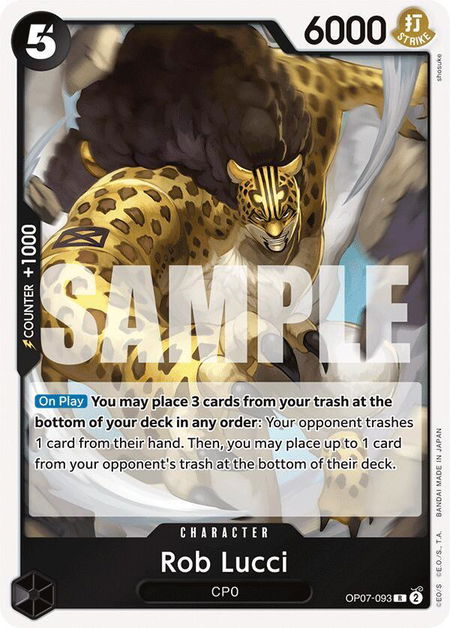 Rob Lucci (093) - 500 Years in the Future One Piece trading card