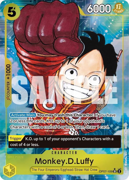 Monkey.D.Luffy (109) (Parallel) - 500 Years in the Future One Piece trading card