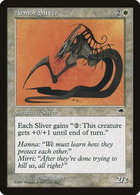 Armor Sliver - Tempest (TMP) #4 - Uncommon Magic: The Gathering Trading Card