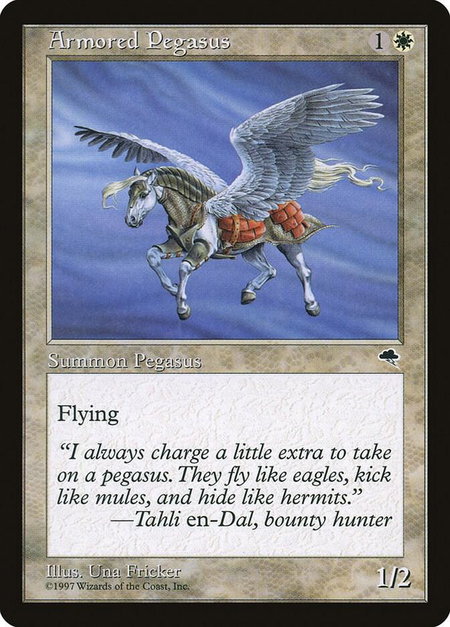 Armored Pegasus - Tempest Magic: The Gathering trading card