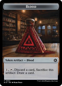 Blood Token - Outlaws of Thunder Junction: The Big Score (BIG) #2 - Token Magic: The Gathering Trading Card