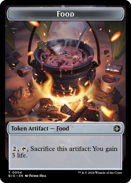 Food // Plot Double-Sided Token - Outlaws of Thunder Junction: The Big Score Magic: The Gathering trading card
