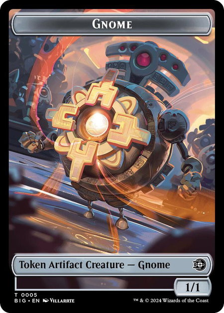Gnome Token - Outlaws of Thunder Junction: The Big Score Magic: The Gathering trading card