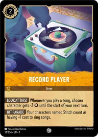 Record Player - Ursula's Return (4) #32/204 - Common Disney Lorcana Trading Card