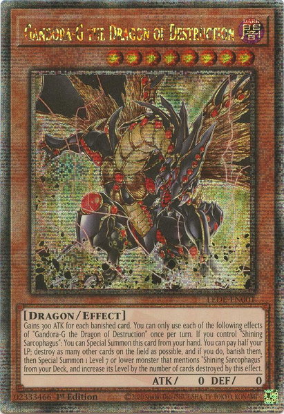 Gandora-G the Dragon of Destruction (Quarter Century Secret Rare) - Legacy of Destruction YuGiOh trading card