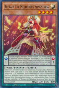 Refrain the Melodious Songstress - Legacy of Destruction (LEDE) #LEDE-EN009 - Common / Short Print YuGiOh Trading Card