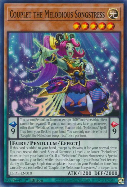 Couplet the Melodious Songstress - Legacy of Destruction YuGiOh trading card