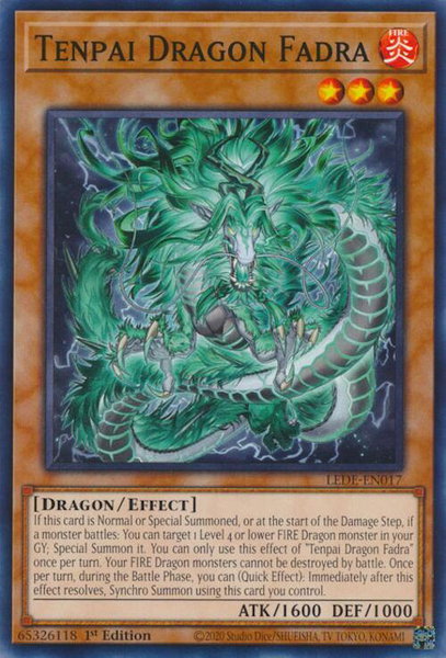 Tenpai Dragon Fadra trading card from Legacy of Destruction Tenpai Dragon Fadra - Legacy of Destruction YuGiOh trading card