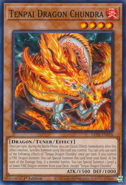 Tenpai Dragon Chundra trading card from Legacy of Destruction Tenpai Dragon Chundra - Legacy of Destruction YuGiOh trading card