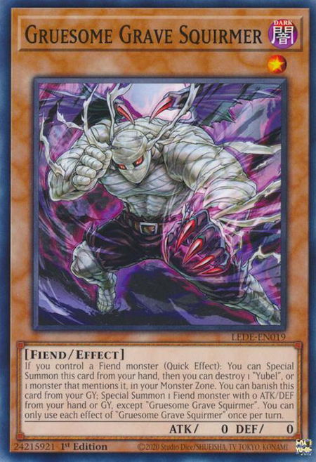 Gruesome Grave Squirmer - Legacy of Destruction YuGiOh trading card