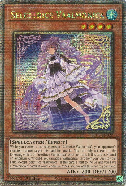 Selettrice Vaalmonica (Quarter Century Secret Rare) trading card from Legacy of Destruction Selettrice Vaalmonica (Quarter Century Secret Rare) - Legacy of Destruction YuGiOh trading card