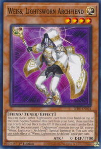 Weiss, Lightsworn Archfiend - Legacy of Destruction (LEDE) #LEDE-EN024 - Common / Short Print YuGiOh Trading Card