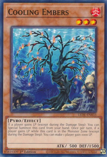 Cooling Embers - Legacy of Destruction YuGiOh trading card