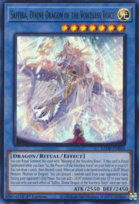 Saffira, Divine Dragon of the Voiceless Voice - Legacy of Destruction (LEDE) #LEDE-EN034 - Ultra Rare YuGiOh Trading Card