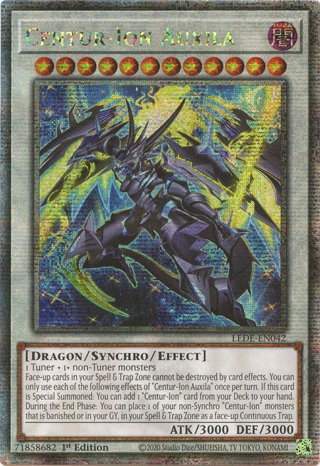 Centur-Ion Auxila (Quarter Century Secret Rare) - Legacy of Destruction YuGiOh trading card