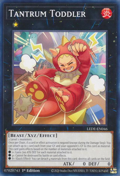 Tantrum Toddler trading card from Legacy of Destruction Tantrum Toddler - Legacy of Destruction YuGiOh trading card