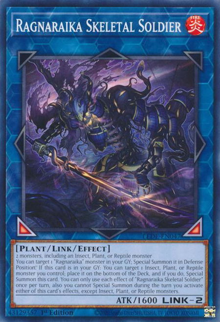 Ragnaraika Skeletal Soldier trading card from Legacy of Destruction Ragnaraika Skeletal Soldier - Legacy of Destruction YuGiOh trading card