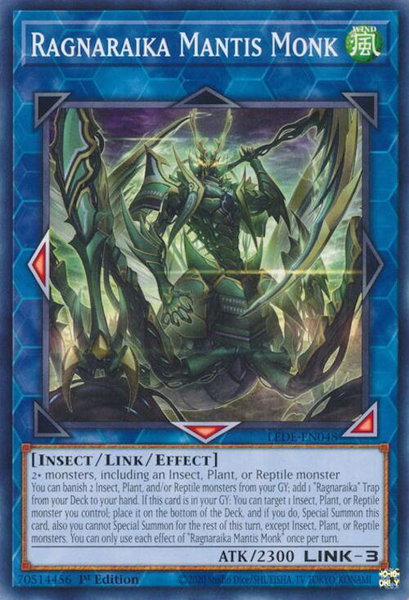 Ragnaraika Mantis Monk - Legacy of Destruction YuGiOh trading card