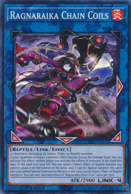 Ragnaraika Chain Coils trading card from Legacy of Destruction Ragnaraika Chain Coils - Legacy of Destruction YuGiOh trading card