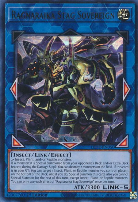 Ragnaraika Stag Sovereign trading card from Legacy of Destruction Ragnaraika Stag Sovereign - Legacy of Destruction YuGiOh trading card