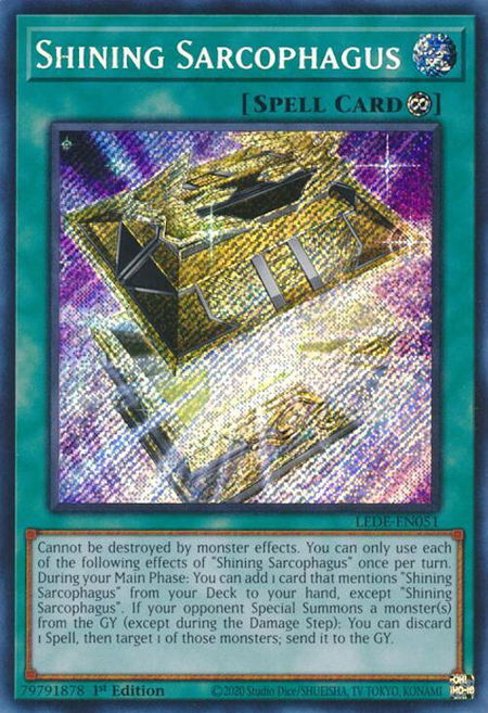 Shining Sarcophagus - Legacy of Destruction YuGiOh trading card