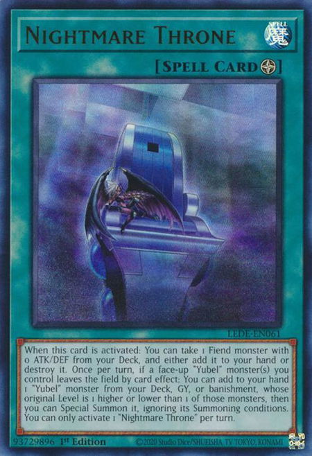 Nightmare Throne - Legacy of Destruction YuGiOh trading card
