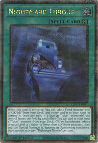Nightmare Throne (Quarter Century Secret Rare) - Legacy of Destruction (LEDE) #LEDE-EN061 - Quarter Century Secret Rare YuGiOh Trading Card