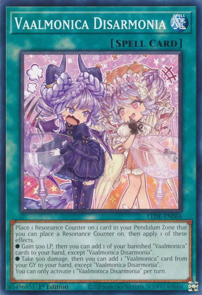 Vaalmonica Disarmonia trading card from Legacy of Destruction Vaalmonica Disarmonia - Legacy of Destruction YuGiOh trading card