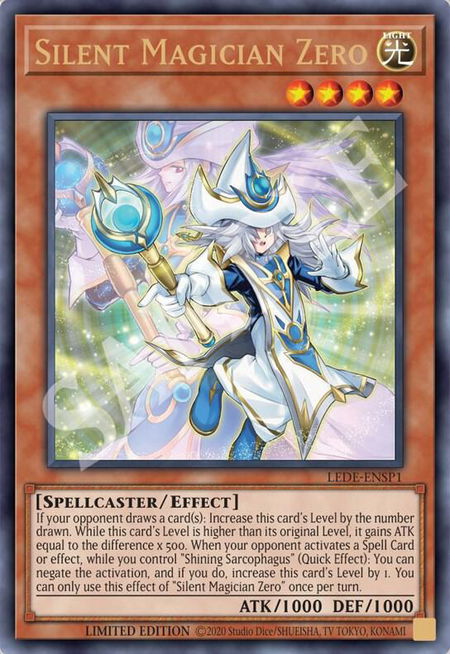 Silent Magician Zero (LEDE-ENSP1) trading card from Legacy of Destruction Silent Magician Zero (LEDE-ENSP1) - Legacy of Destruction YuGiOh trading card