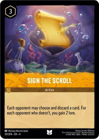 Sign the Scroll - Ursula's Return (4) #30/204 - Uncommon Disney Lorcana Trading Card