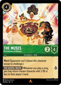 The Muses - Proclaimers of Heroes - Ursula's Return (4) #90/204 - Rare Disney Lorcana Trading Card