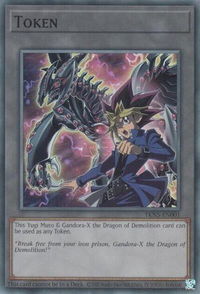 Token: Yugi Muto and Gandora-X the Dragon of Demolition - Legacy of Destruction (LEDE) #TKN5-EN001 - Super Rare YuGiOh Trading Card