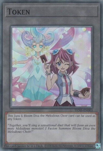 Token: Zuzu and Bloom Diva the Melodious Choir trading card from Legacy of Destruction Token: Zuzu and Bloom Diva the Melodious Choir - Legacy of Destruction YuGiOh trading card