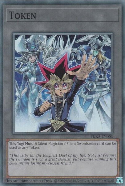 Token: Yugi Muto and Silent Magician and Silent Swordsman - Legacy of Destruction YuGiOh trading card