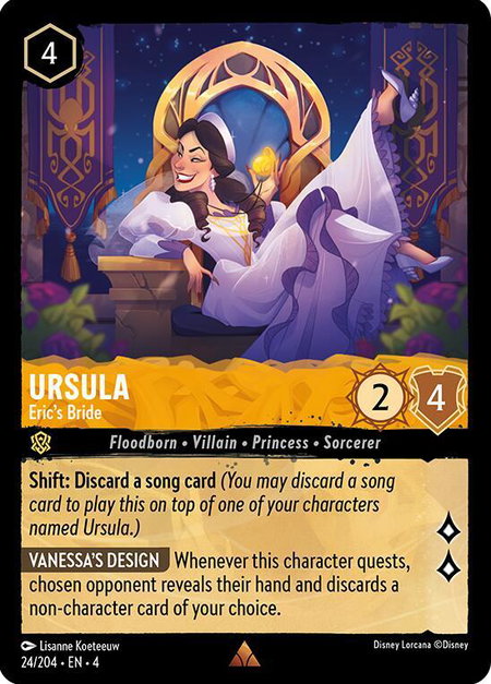 Ursula - Eric's Bride - Ursula's Return Disney Lorcana trading card