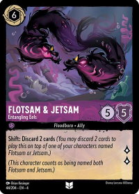 Flotsam & Jetsam - Entangling Eels - Ursula's Return (4) #44/204 - Uncommon Disney Lorcana Trading Card
