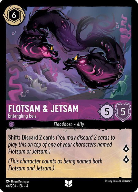 Flotsam & Jetsam - Entangling Eels - Ursula's Return Disney Lorcana trading card