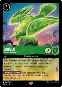 Diablo - Devoted Herald - Ursula's Return (4) #70/204 - Legendary Disney Lorcana Trading Card