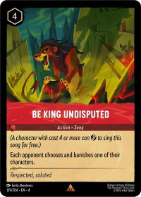 Be King Undisputed - Ursula's Return (4) #129/204 - Rare Disney Lorcana Trading Card