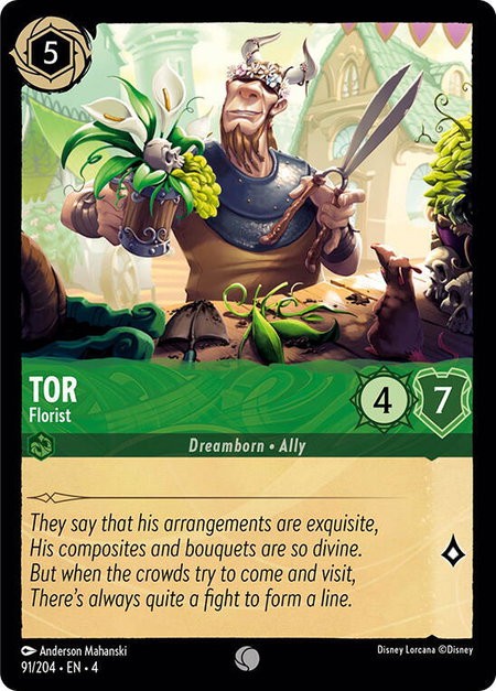 Tor - Florist - Ursula's Return Disney Lorcana trading card