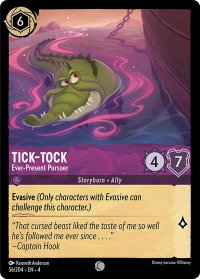 Tick-Tock - Ever-Present Pursuer - Ursula's Return (4) #56/204 - Common Disney Lorcana Trading Card
