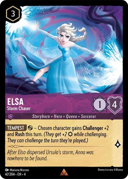 Elsa - Storm Chaser - Ursula's Return Disney Lorcana trading card