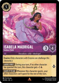 Isabela Madrigal - Golden Child - Ursula's Return (4) #45/204 - Rare Disney Lorcana Trading Card